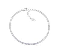 Amen Tennis Collection Unisex Bracelet 925 Silver Rhodium and Multicoloured Cubic Zirconia Purple and White Length: 16 + 3 cm The reference is BTDEBLI16