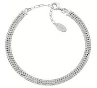 Amen Tennis Mania Collection Women's Bracelet 925 Silver Rhodium and White Cubic Zirconia Jewellery Length: 16 + 3 cm The reference is BR3TNBB