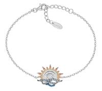 Amen Women's Bracelet 925 Silver and Colourful Cubic Zirconia Length 16 + 3 cm The Reference is BRTRBMZ, Sterling Silver