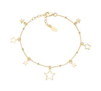 AMEN Womens Bracelet BRMSTVG1 925% Silver Golden Stars