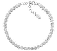Amen Women's Bracelet Diamonds Collection. Bracelet in 925 Silver with White Zircons Rhodium Plated. Length: 16 + 3 cm - Zircons Ø 3 mm. The reference is BT3TOBBZ16