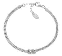 Amen Women's Bracelet from the Love Knot Collection. Jewellery made of rhodium and white zirconia. Length: 16 + 3 cm. The reference is BRNOAMBBZ16