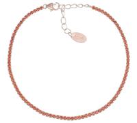 Amen Women's Bracelet in 925 Silver with Orange Zircons in Rose Color, Length equal to 17 + 3.5 cm, Diameter of 1 mm. The reference is: BT1RAR17