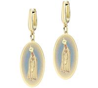 Amen Women's Earrings Devotion Collection Brass Earrings with Gold Finish Measurements: Length 5 cm with Medal 3 x 1.5 cm Symbol: Our Lady of Fatima Reference is: OTORFAG1
