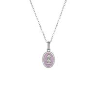 AMEN Womens Necklace CLANSMBRO 925% Silver Guardian Angel Pink