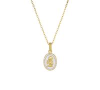 AMEN Womens Necklace CLANSMGB 925% Silver Guardian Angel Golden