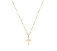 AMEN Womens Necklace CLCRPIG3 925% Silver Golden Cross