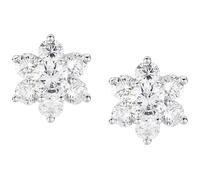 Amen Women's Stud Earrings from the Diamonds Collection 925 Silver Jewellery Rhodium-Plated Zirconia White The Reference is: EMABBZ3, Sterling Silver Zircon