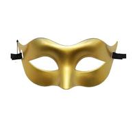 AMENGJ Masquerade Mask Solid Color Half Face Mask Cosplay Retro PP Costume Carnival Prom Party Personality Headdress Masks(Golden)