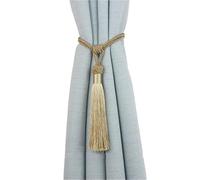 AMENGJ Tassel Tie Backs for Curtains Curtain Clip Tieback Buckle Clips Curtain Straps Tassels Curtain Accessories Home Window Decor 2pcs(Golden)