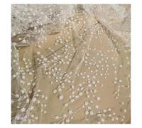 AMENGJ Trainer Laces 1 * 1.5cm Glitters Embroidery Tulle Lace Fabric for Wedding Dress Bridal Veils White Material