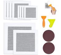 Amentalove 14PCS Wall Repair Kit, Wall Repair Patch, 2/4/6/8 Inch Drywall Wall Patch, Plasterboard Wall Patches, Hole Filler Patches Safe Mend Plaster, Wall Patch Repair Kit for Broken Walls, Ceilings
