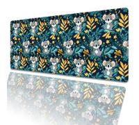 amepay Cute Koala Foliage Gaming Mouse Pad 31.5x11.8in,Cartoon Animal Large Extended Desk Mat with Non-Slip Rubber Base,Big Mousepad for Laptop Computer PC,for Gamer Office Home Decor,Deskmat Gifts