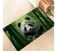 amepay Cute Panda Indoor Door Mat - Stylish 17x29.5in Non-Woven Fabric Floor Doormat with Bamboo Forest Whimsical Design, Nature Doormats,for Porch Insider,Bedroom,Living Room - Decor Rug Gifts