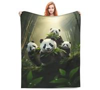 amepay Cute Pandas Bamboo Blanket Gifts for Adults Kids Girls Panda Bear Flannel Throw Blankets Soft Fuzzy Lightweight for Home Decor Couch Bed Sofa 50x40 Inches