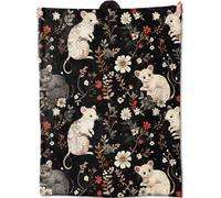 amepay Cute Rat Blanket Gifts for Kids Women Adult Girls,Playful Mice Rodents Throw Blankets,Soft Comfy Lightweight for Home Couch Bed Sofa Farm Decor,Whimsical Nature-Inspired Art 50x60in