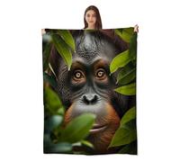 amepay Floral Llama Soft Fleece Throw Blanket - Comfy, Lightweight & Warm Plush Flannel for Sofa, Bed, Travel, Living Room - Fuzzy, Anti-Pilling Design for Outdoor Use 50×60inch