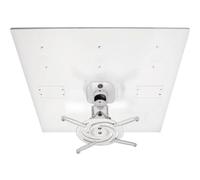 Amer Mounts AMRDCP100KIT Universal Adjustable 2 x 2 feet Drop Ceiling Projector Mount, Suspended Drop-in Ceiling Projection Mounting Kit, White