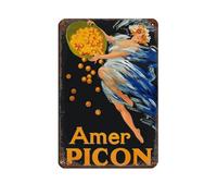 Amer Picon Wall Decor Tin Sign Vintage Metal Pub Club Cafe Bar Home Wall Art Decoration Poster Retro 8x12inch(20x30cm)