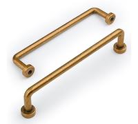 Amerdeco 10 Pack Antique Brass 160mm Hole Centers Kitchen Cabinet Pulls Cabinet Hardware Kitchen Handles for Cabinets Cupboard Handles Drawer Pulls