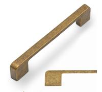 Amerdeco 10 Pack Antique Brass Cabinet Pulls 160 mm Hole Center Cabinet Hardware Kitchen Cabinet Handles for Bathroom Drawer Pulls Dresser Pulls AM018