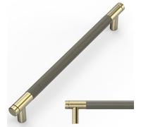 Amerdeco 10 Pack Brushed Antique Brass Knurled Cabinet Pulls 192mm Inch Center to Center Kitchen Cabinet Handles for Drawer Dresser, Cupboard and Wardrobe AM003