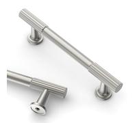 Amerdeco 10 Pack Brushed Nickel Cabinet Pulls 3.75 Inch 96mm Zinc Alloy | Smooth Feel, Vintage-Inspired Design, Screws Included, Kitchen Cabinet Hardware, for Cupboards, Drawers and Dressers