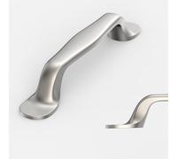 Amerdeco 10 Pack Brushed Nickel Cabinet Pulls 3.75 Inch 96mm Zinc Alloy | Smooth Feel, Vintage-Inspired Design, Screws Included, Kitchen Cabinet Hardware, for Cupboards, Drawers and Dressers