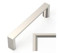 Amerdeco 10 Pack Brushed Nickel Cabinet Pulls 3.75 Inch 96mm Zinc Alloy | Smooth Feel, Vintage-Inspired Design, Screws Included, Kitchen Cabinet Hardware, for Cupboards, Drawers and Dressers