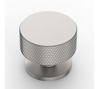 Amerdeco 10 Pack Brushed Satin Nickel Cabinet Knobs Single Hole Cabinet Pulls 1.2 Inch Diameter Round Drawer Knobs and Pulls for Bathroom Cabinets AM006