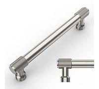Amerdeco 10 Pack Brushed Satin Nickel Cabinet Pulls 128mm(5Inch) Hole Center Cabinet Hardware Kitchen Cabinet Handles for Bathroom Drawer Pulls Dresser Pulls AM011