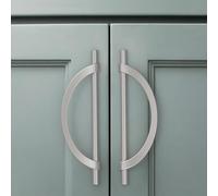 Amerdeco 10 Pack Brushed Satin Nickel Cabinet Pulls 192mm Hole Center Cabinet Hardware Kitchen Cabinet Handles for Bathroom Drawer Pulls Dresser Pulls AM027