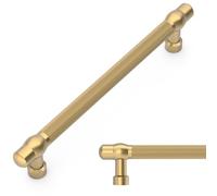 Amerdeco 10 Pack Champagne Bronze Knurled Cabinet Handles 160mm Hole Centre | Premium Textured Design, Modern Kitchen Cabinet Pulls, Drawer Handles for Cupboards, Dressers and Bathroom Furniture