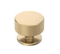 Amerdeco 10 Pack Gold Cabinet Knobs Single Hole | Knurled Pattern, Vintage-Inspired Design, Screws Included, Kitchen Cabinet Hardware, for Cupboards, Drawers and Dressers