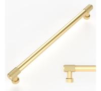 Amerdeco 10 Pack Gold Cabinet Pulls 192mm(7.5Inch) Hole Center Cabinet Hardware Kitchen Cabinet Handles for Bathroom Drawer Pulls Dresser Pulls AM011