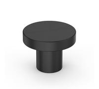 Amerdeco 10 Pack Matte Black Cabinet Knobs Single Hole Cabinet Pulls 1.2 Inch Diameter Round Drawer Knobs and Pulls for Bathroom Cabinets AM025
