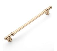 Amerdeco 6 Pack Brushed Gold Cabinet Pulls 192mm Hole Center Cabinet Hardware Kitchen Cabinet Handles for Bathroom Drawer Pulls Dresser Pulls AM022
