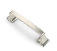 Amerdeco 6 Pack Brushed Nickel Cabinet Pulls 3.75 Inch 96mm Zinc Alloy | Smooth Feel, Vintage-Inspired Design, Screws Included, Kitchen Cabinet Hardware, for Cupboards, Drawers and Dressers