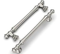 Amerdeco 6 Pack Brushed Satin Nickel Cabinet Pulls 128mm Hole Center Cabinet Hardware Kitchen Cabinet Handles for Bathroom Drawer Pulls Dresser Pulls UK0017