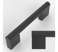 Amerdeco Pack of 10 Knurled Cabinet Handles Black 96 mm Hole Spacing Door Handles for Kitchen, Drawers and Dresser