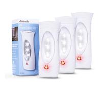 Amerelle LED Emergency Lights For Home Power Failure, 3 Pack - Triple Function Power Failure Light and Plug In Flashlight Combo, With Rechargeable Battery - Be Snow Storm & Hurricane Ready (71134)