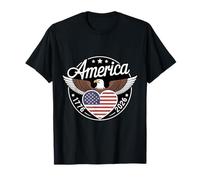 America 1776 2026 Eagle Heart Flag Pride T-Shirt