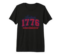 America 1776 250 Years of Freedom Patriotic Typography Premium T-Shirt