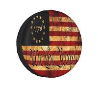 America 1776 American Flag We The People Replacement Tyre Cover Universal Wheatherproof Tyre Bag, For SUV, Camper, Travel Trailer, 17in