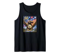 America 250 Abe Lincoln on Bald Eagle & USA Flag July 4th Tank Top
