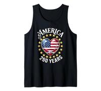 America 250 Years 4th of July 250th Anniversary Patriotic Tank Top