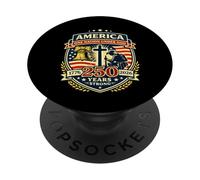 America 250 Years Strong One Nation Under God PopSockets Adhesive PopGrip