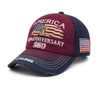 America 250th Anniversary Baseball Cap, Vintage Embroidered 1776-2026 USA Patriotic Hat, Distressed Liberty Bell Dad Hat