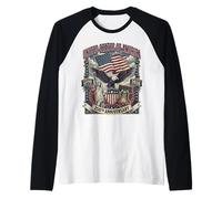 America 250th Anniversary Flag Eagle & Liberty USA 250 Year Raglan Baseball Tee
