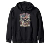 America 250th Anniversary Flag Eagle & Liberty USA 250 Year Zip Hoodie